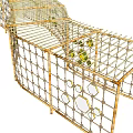 Modern Gallery Frame Creative Bamboo Structure Hemp Rope Gallery Frame 3d model