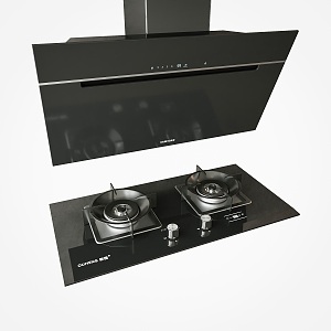 Range hood stove gas stove kitchen appliances gas stove square too smoking machine 3d model