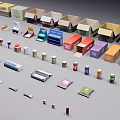Various Wine Bottles And Wine Glasses Collection Display In Different Styles Arranged Neatly