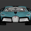 Blue Sports Car With Sleek Body Rear Spoiler And Aerodynamic Design Features