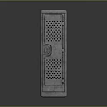 Metal Electronic Appliance Storage Cabinet With Perforated Door And Textured Surface