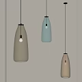 Modern Brown and Gray Glass Pendant Lights with Bottle Shaped Design Hanging
