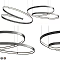 Elegant Modern Ring Shaped Hanging Chandelier Design For Interior Decor 3d model