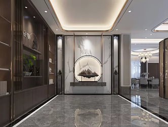 Light Luxury Entrance 3d model