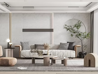 modern living room 3d model