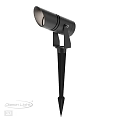 Black Metal Outdoor Garden Spotlight With Ground Stake For Lawn Lighting