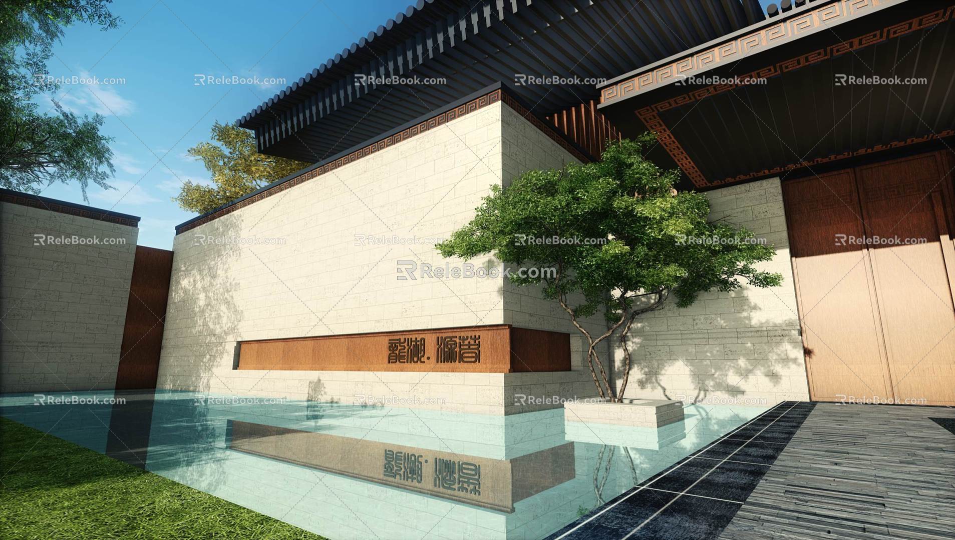 New Chinese Private Villa 3d model