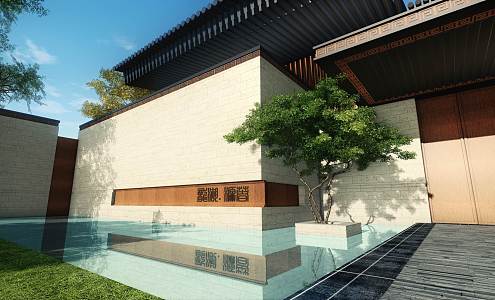 New Chinese Private Villa 3d model