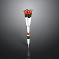 Space Rocket Model With Multiple Boosters White Orange And Black Design