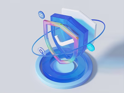 Modern Commercial Equipment Featuring Shield Design Surrounding Circular Rings And Stable Base 3d model