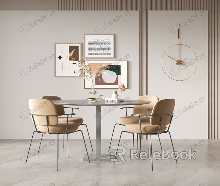 Modern leisure table and chair combination leisure table and chair model