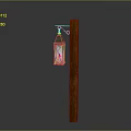 Classic Wooden Post Lantern Design With Metal Frame And Glass Panel