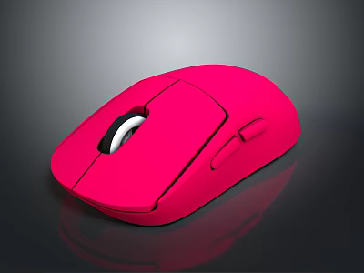 Modern Pink Wireless Computer Mouse With Ergonomic Design And Smooth Surface Grip 3d model