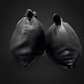 Public Facility Waste Management Using Tied Black Garbage Bags In Public Areas