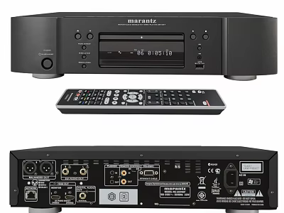 Philips Daily Use Audio CD Player With Remote Control And Back Interfaces 3d model