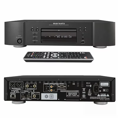 Philips Daily Use Audio CD Player With Remote Control And Back Interfaces 3d model