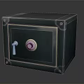 Green Metal Safe With Secure Lock And Sturdy Metal Trim Design