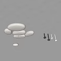 Ceiling lamp Italian ceiling lamp rear ceiling lamp creative ceiling lamp 3d model