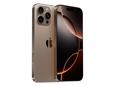 Apple iPhone Gold Color Smartphone With Triple Camera And Circular Screen Design 3d model