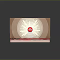 Open Decorative Storage Box With Compartments Photos Red Emblem And Wheat Design