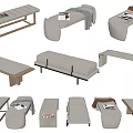 Modern Bed End Stool Bed End Stool Combination Sofa Stool Bench Shoe Changing Stool 3d model