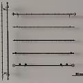 Various Metal Tracks and Rods with Different Designs for Industrial Applications