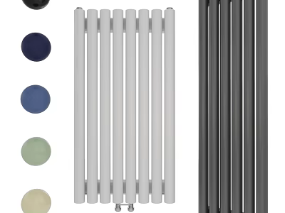 Modern Radiator Design With White Black And Color Options For Home Heating 3d model