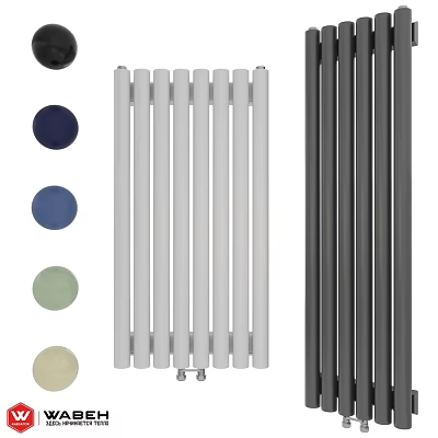 Modern Radiator Design With White Black And Color Options For Home Heating 3d model