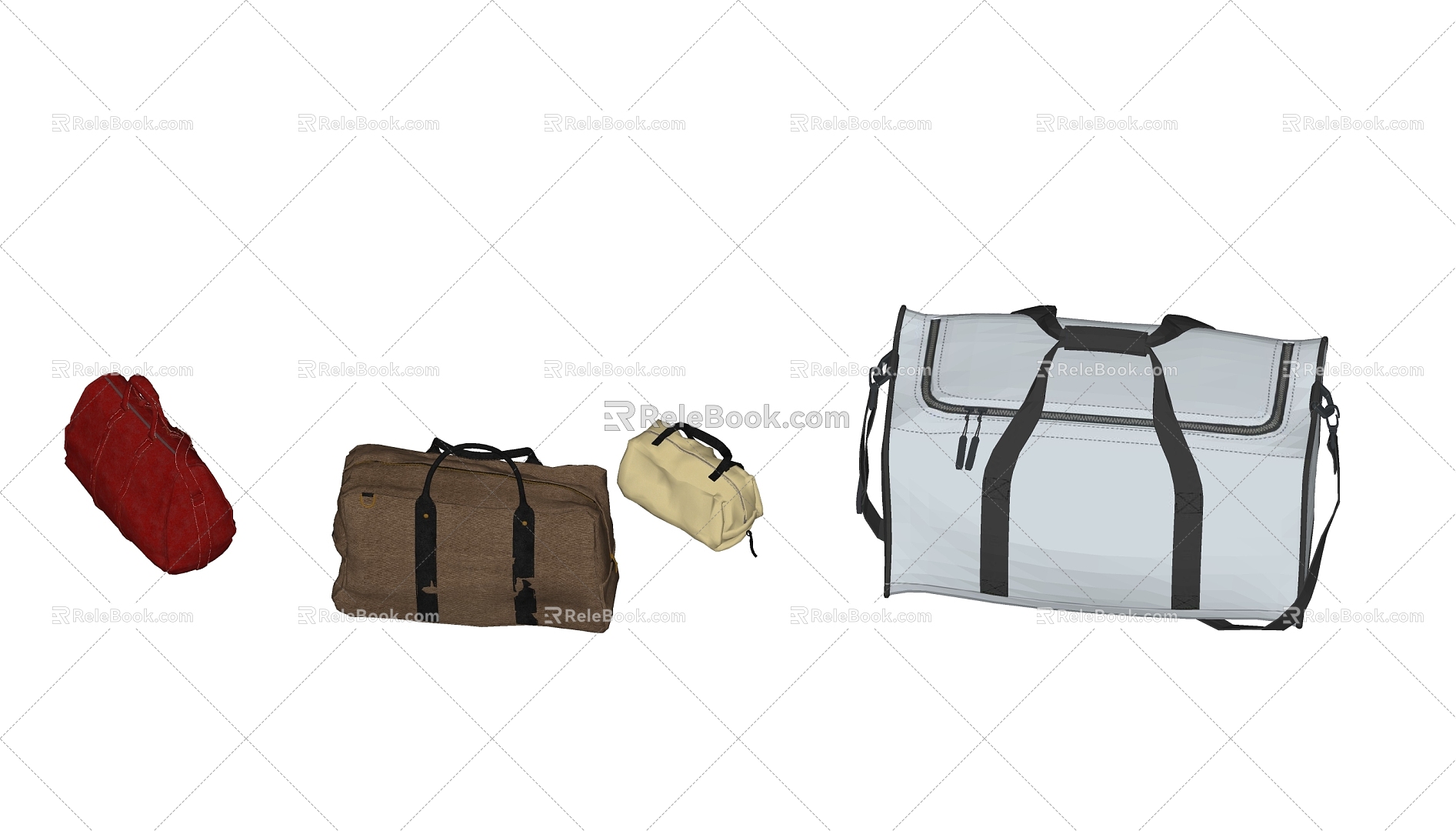 Travel Box, Luggage and Handbag 3d model