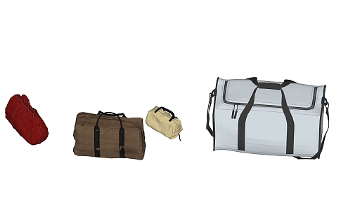 Travel Box, Luggage and Handbag 3d model