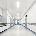 Hospital Clean Corridor 3d model