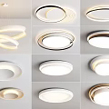 Lamp combination ceiling lamp round ceiling lamp chandelier lamp combination 3d model