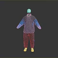 Casual Sporty Gray And Blue Tracksuit Set With Jacket Pants And White Cap