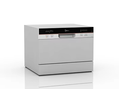 Stainless Steel Dishwasher With Modern Control Panel And Design For Kitchen Appliance 3d model