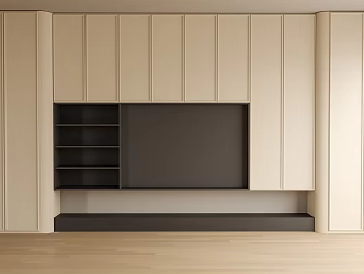Modern full wall TV cabinet TV background wall 3d model