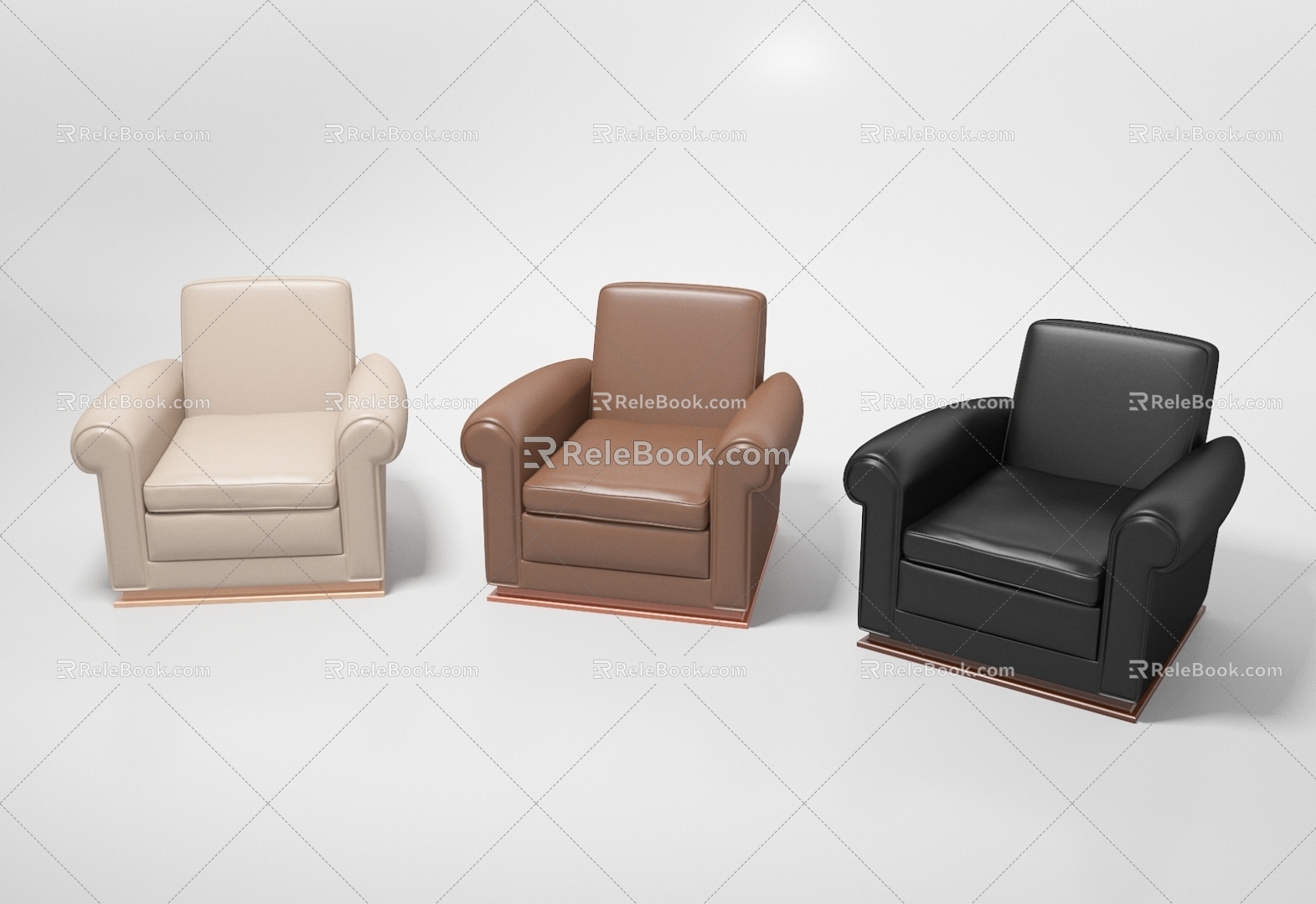 Office Sofa Casual Sofa Single Sofa 3d model