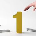 Hand Selecting Top Business Equipment Represented By Golden Number One Among Others