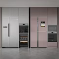 Modern Refrigerators with Various Colors and Built in Design for Modern Kitchen