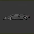 Gray Luxury Sports Car With Sleek Body Black Wheels And Roof Vents