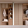 Middle Ancient Style Side Cabinet Simple Style Cabinet Whole Cabinet Dining Side Cabinet Balcony Cabinet Locker Entrance Cabinet 3d model