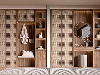 Middle Ancient Style Side Cabinet Simple Style Cabinet Whole Cabinet Dining Side Cabinet Balcony Cabinet Locker Entrance Cabinet 3d model