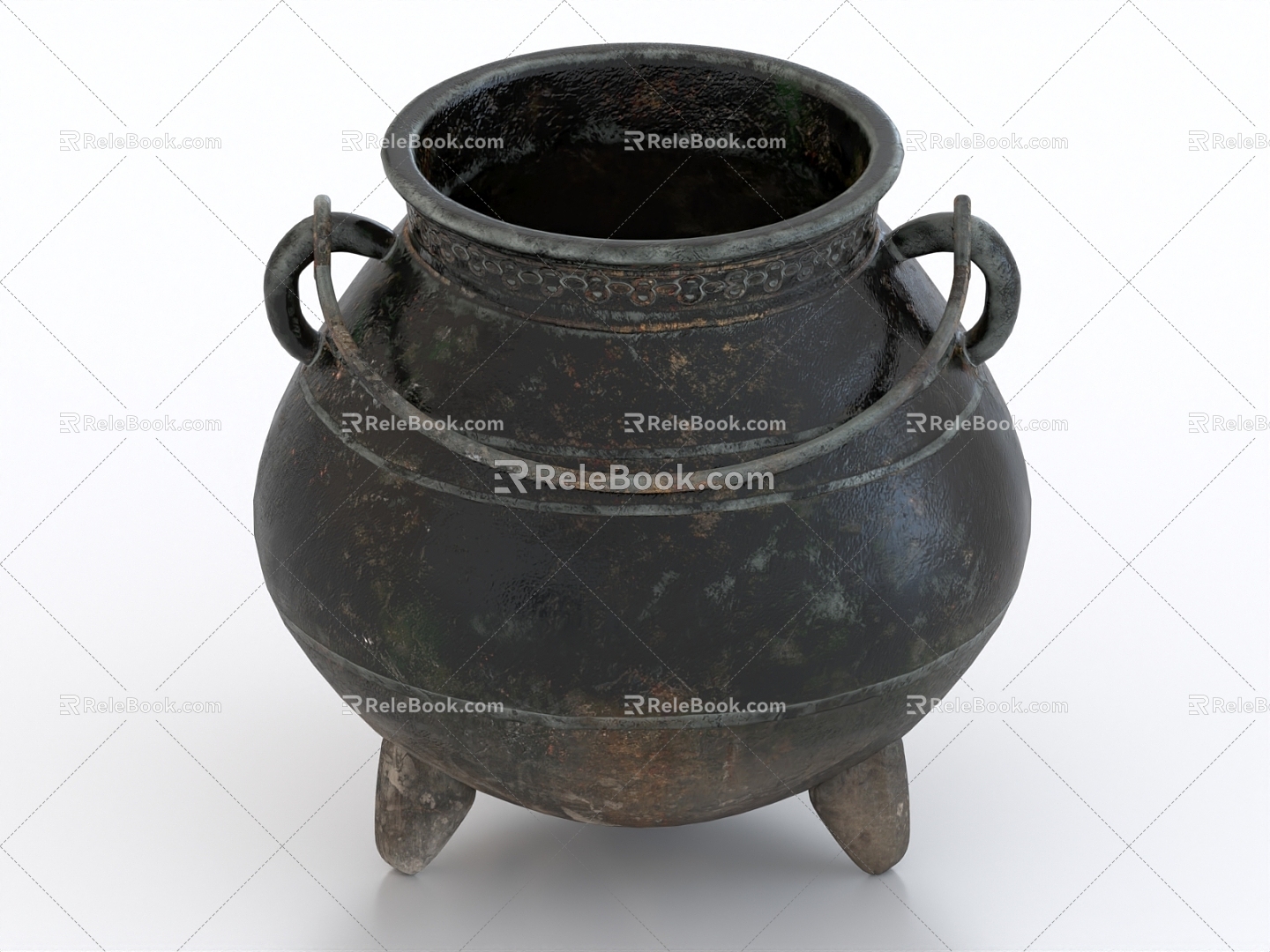 Ancient Pot Ding Soup Pot Food Jar 3d model