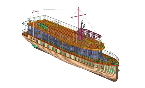 modern ship 3d model