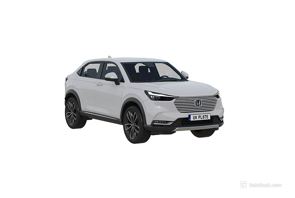 White Modern SUV Featuring Sleek Exterior Design Front Grille And Alloy Wheels 3d model 