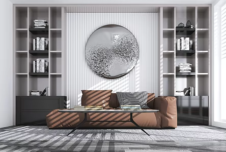 Modern chaise longue sofa coffee table 3d model