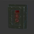 Green Scratched Metal Control Box With Window And Dials