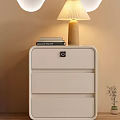 Cream wind bedside table lamp 3d model