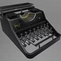 Vintage Black Typewriter With Classic Keyboard And Roller Mechanism For Office Use
