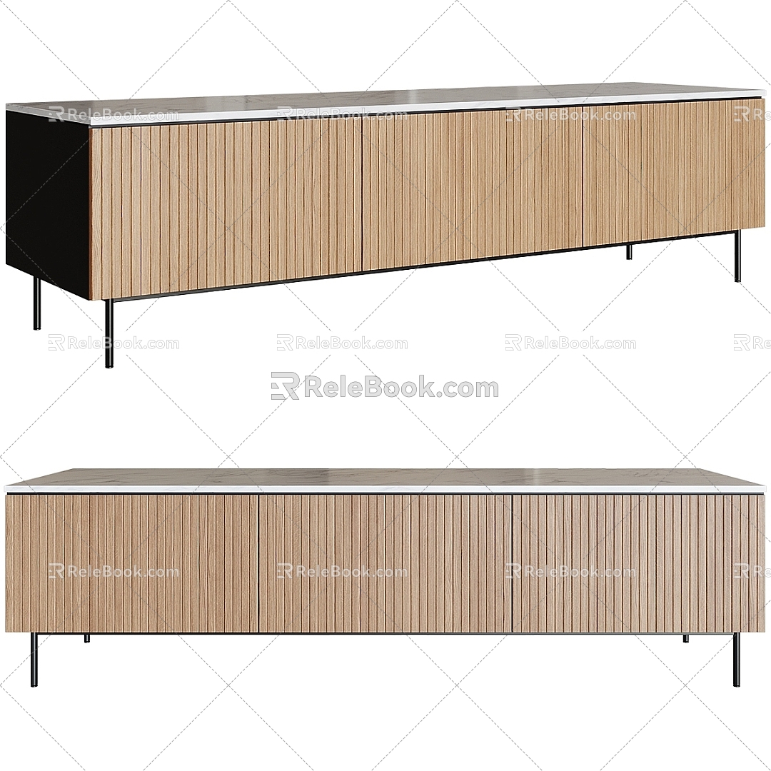 Modern Other Base TV Bedside Table Console 3d model