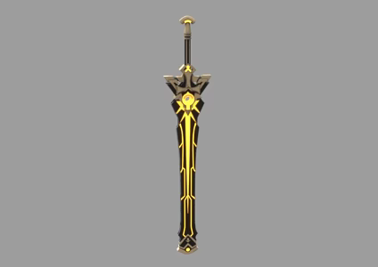 Guangwu Sword Cold Weapon Big Sword Single-handed Sword Artifact Weapon 3d model